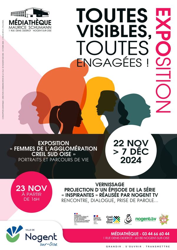 Exposition "Toutes visibles, toutes engagées" @ Médiathèque de Nogent sur Oise