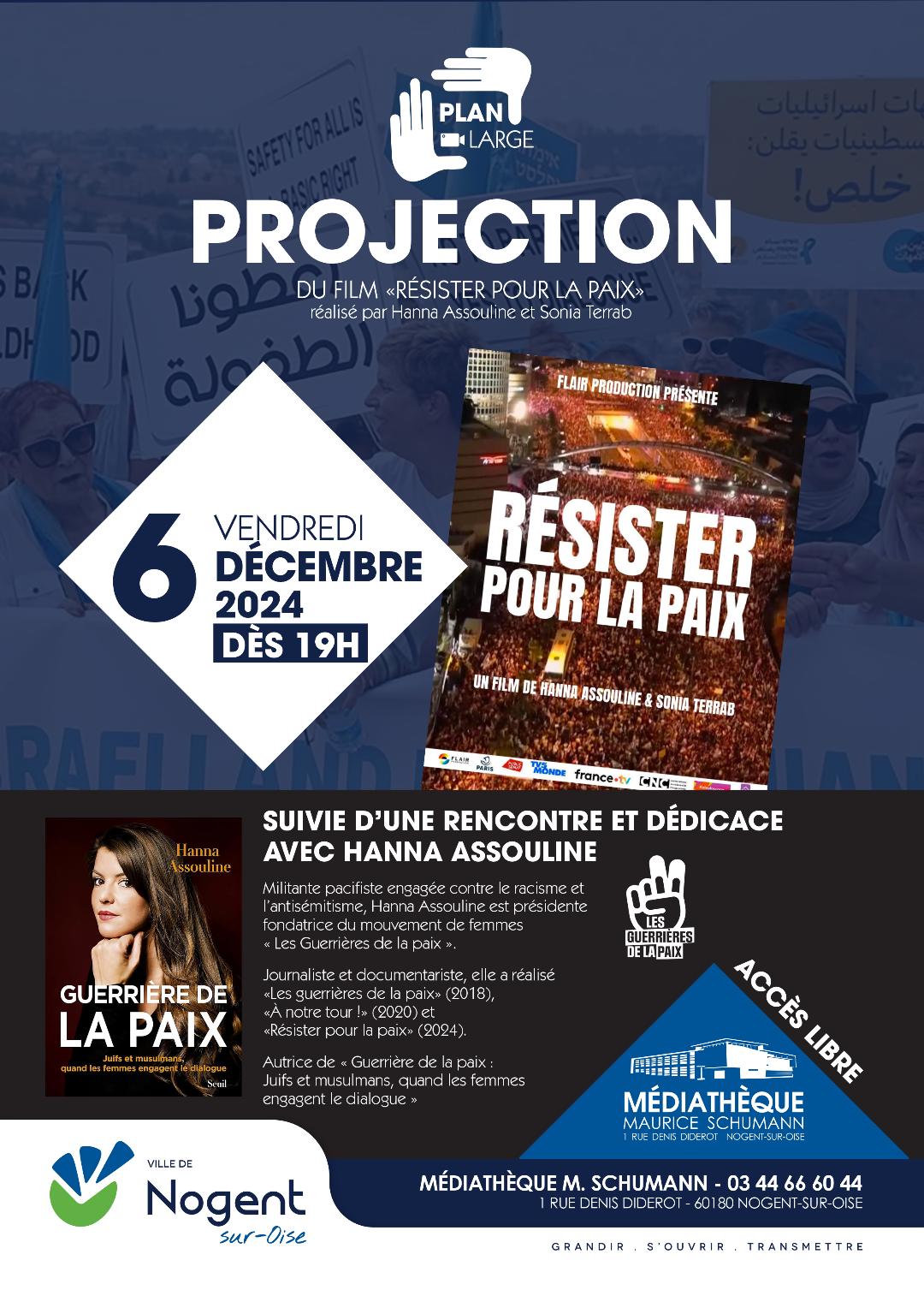 Projection "Résister pour la paix" @ Médiathèque de Nogent