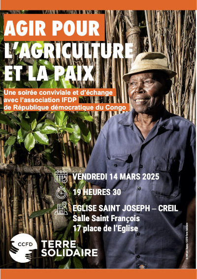 Soirée sur le Congo RDC / l'Agriculture et la Paix @ Eglise Saint Joseph, salle Saint François